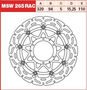 Tarcza hamulcowa MSW265RAC