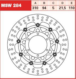Tarcza hamulcowa MSW284