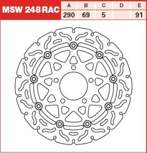 Tarcza hamulcowa MSW248RAC
