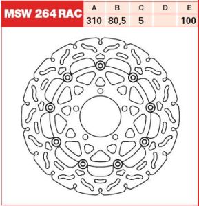 Tarcza hamulcowa MSW264RAC