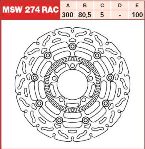 Tarcza hamulcowa MSW274RAC