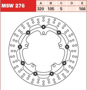 Tarcza hamulcowa MSW276