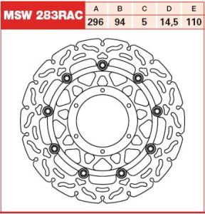Tarcza hamulcowa MSW283RAC