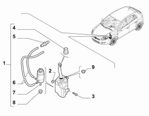 Zbiorniczek płynu spryskiwacza 51789344