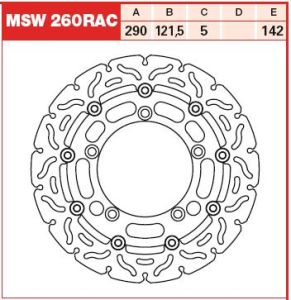 Tarcza hamulcowa MSW260RAC