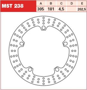 Tarcza hamulcowa MST238