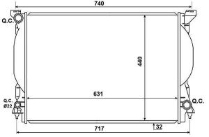 Chłodnica silnika NRF 53957