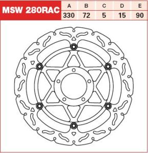 Tarcza hamulcowa MSW280RAC
