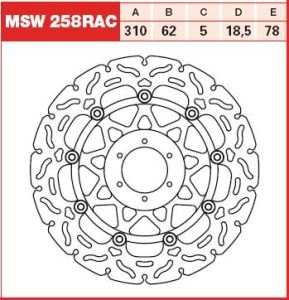 Tarcza hamulcowa MSW258RAC