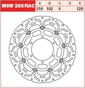 Tarcza hamulcowa MSW266RAC