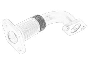 Przewód zaworu EGR 04L 131 521BF