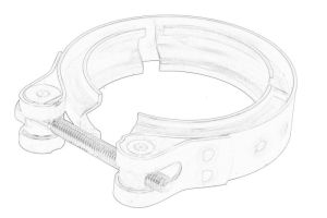 Obejma łącząca rur układu wydechowego 2045311