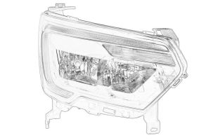 Reflektor świateł przednich 26 01 055 67R